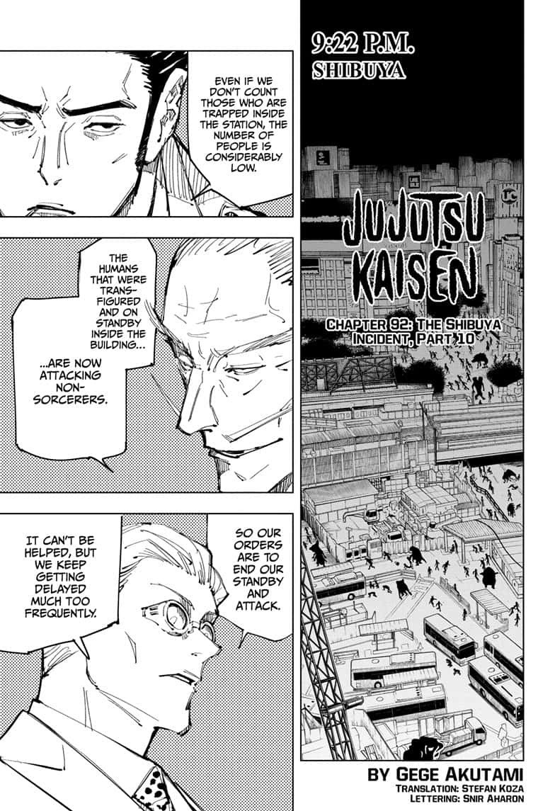 JuJutsu Kaisen Manga Chapter 92