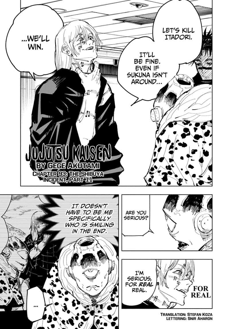 JuJutsu Kaisen Manga Chapter 93