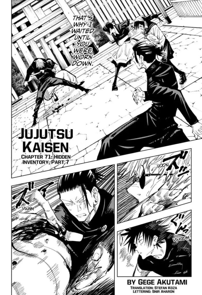JuJutsu Kaisen Manga Chapter 71