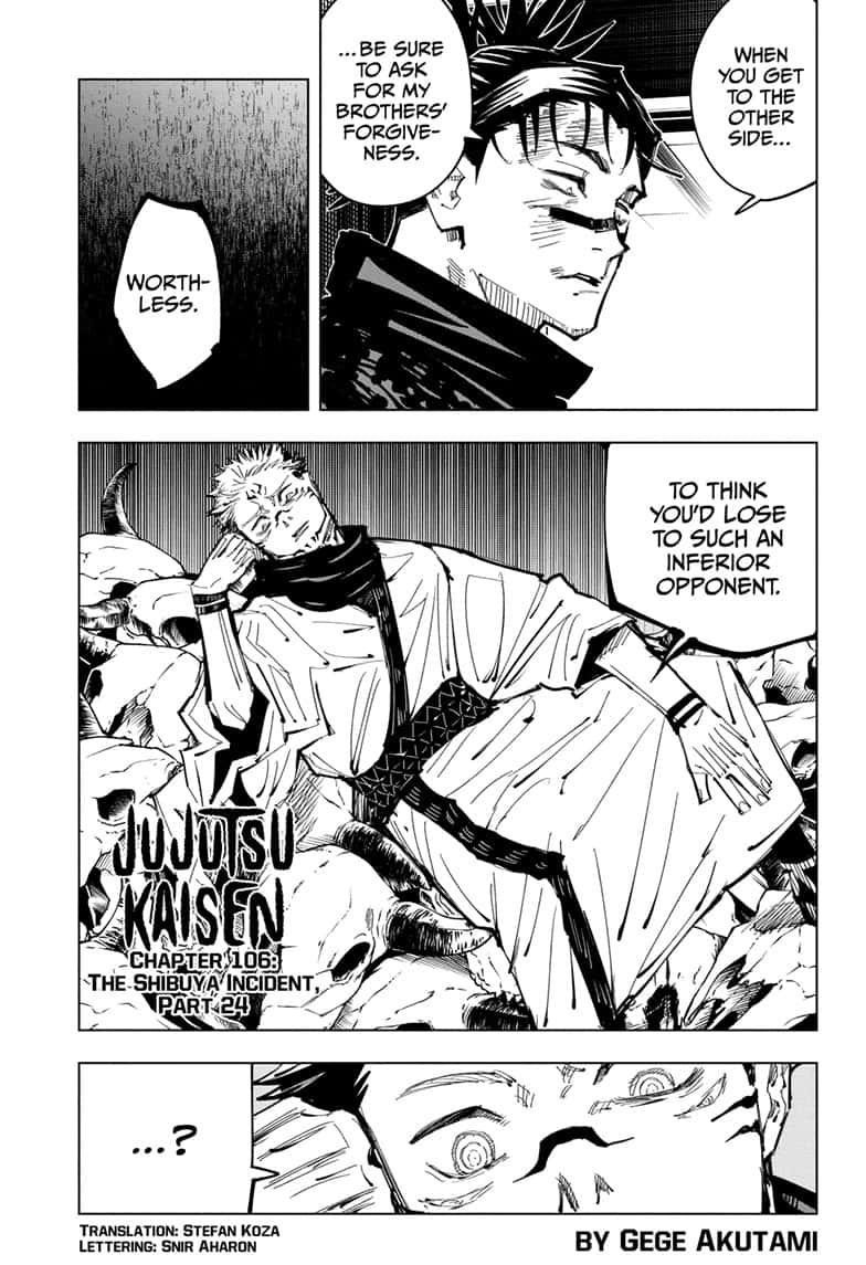 JuJutsu Kaisen Manga Chapter 106