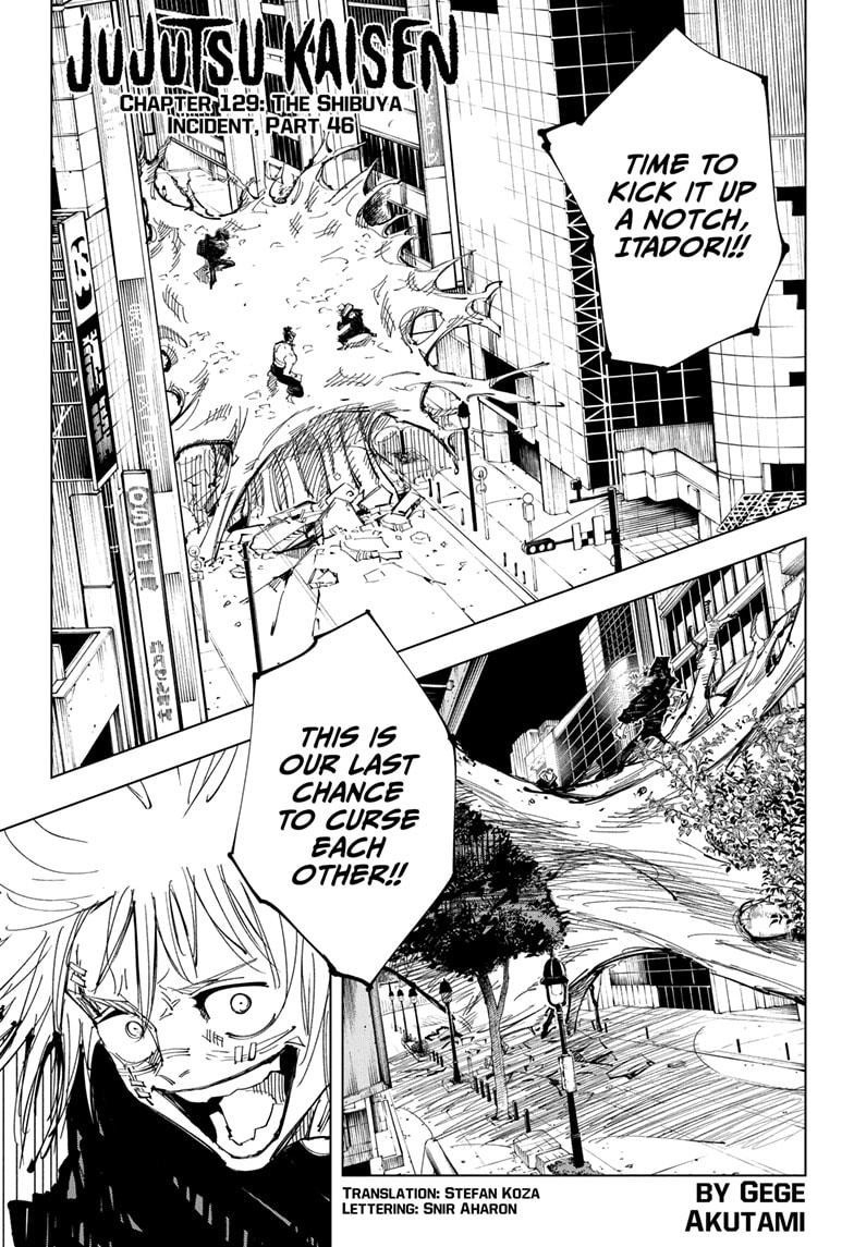 JuJutsu Kaisen Manga Chapter 129