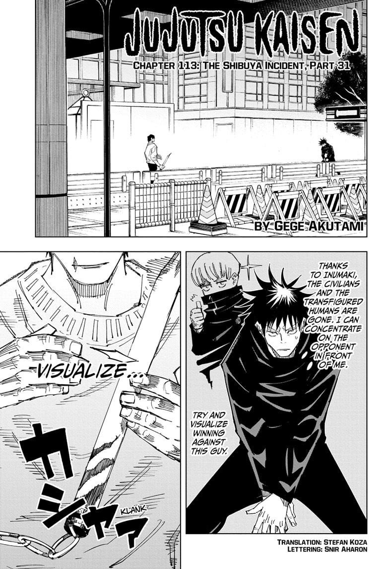 JuJutsu Kaisen Manga Chapter 113