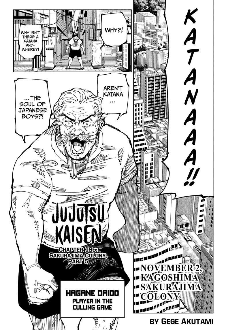 JuJutsu Kaisen Manga Chapter 195