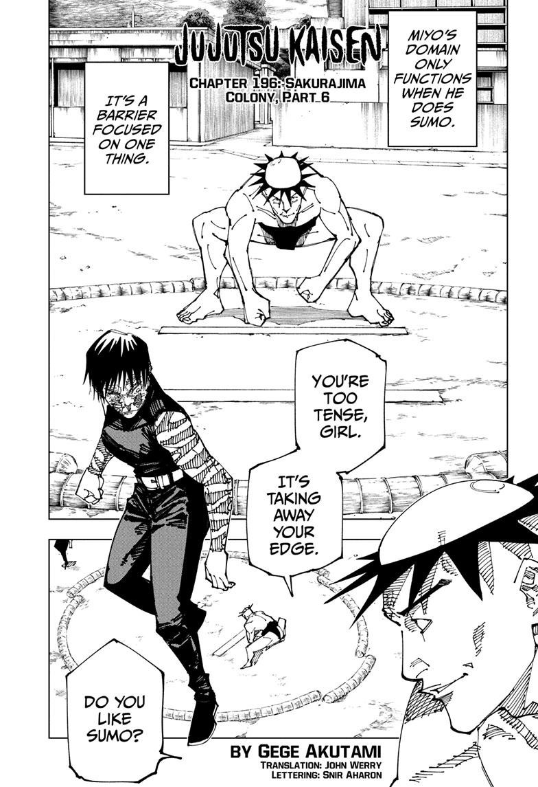 JuJutsu Kaisen Manga Chapter 196
