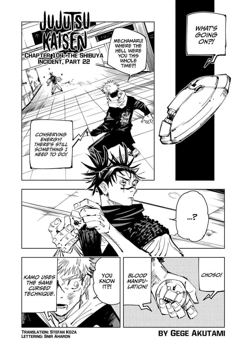 JuJutsu Kaisen Manga Chapter 104