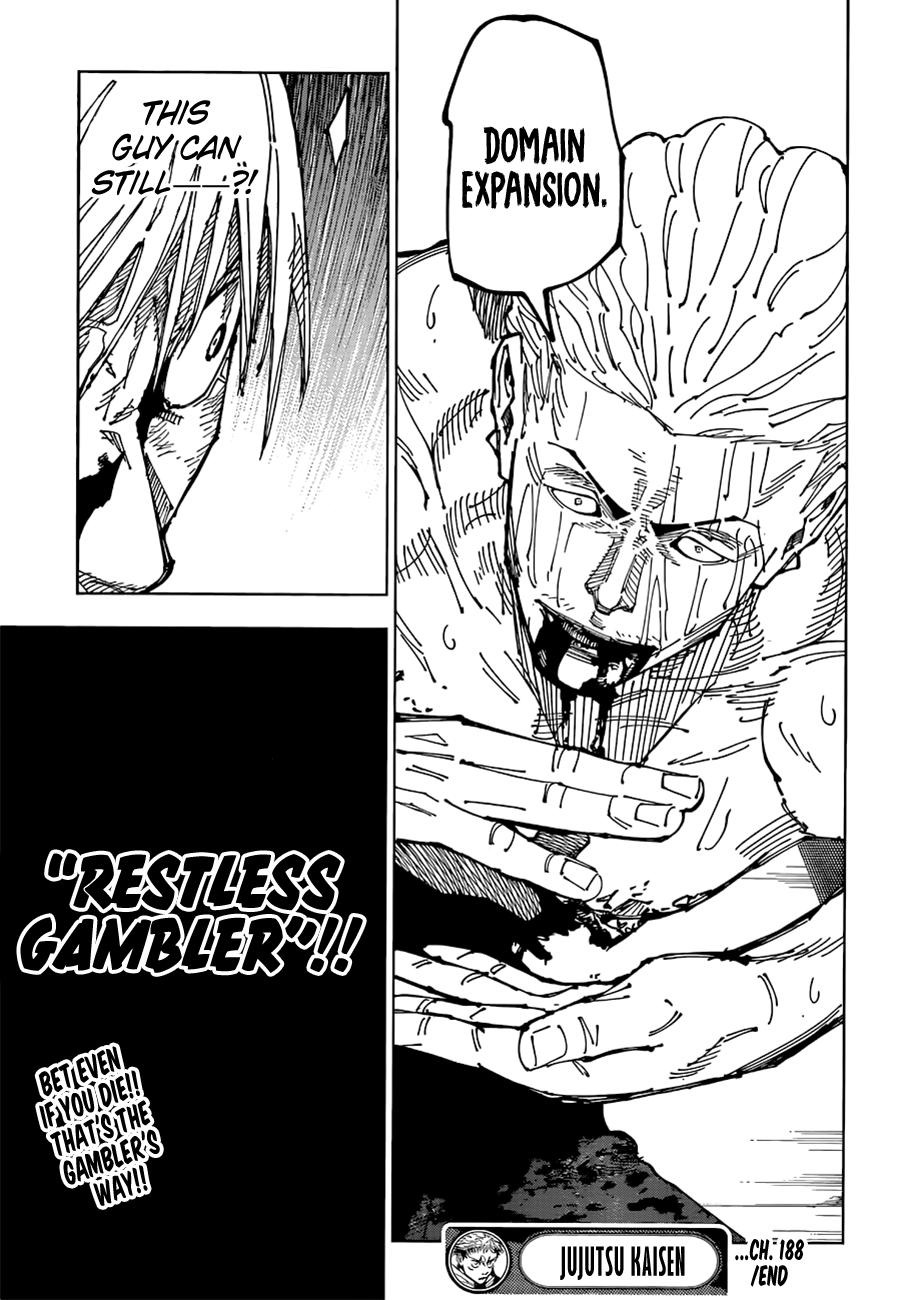 JuJutsu Kaisen Manga Chapter 188