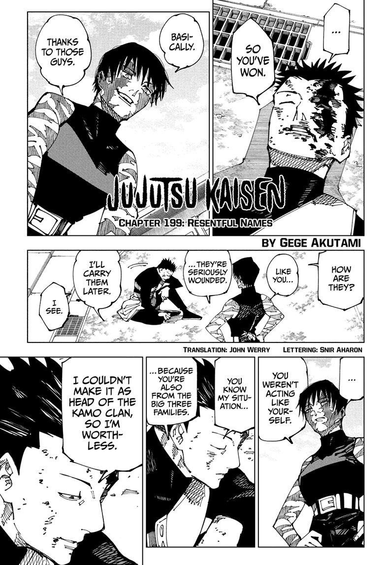 JuJutsu Kaisen Manga Chapter 199