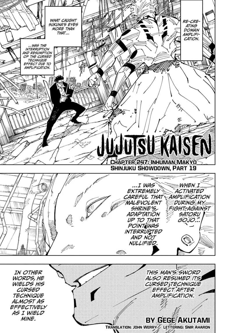 JuJutsu Kaisen Manga Chapter 247
