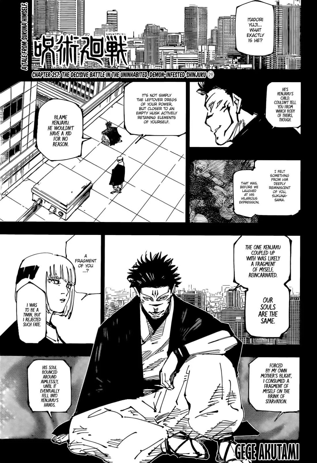 JuJutsu Kaisen Manga Chapter 257