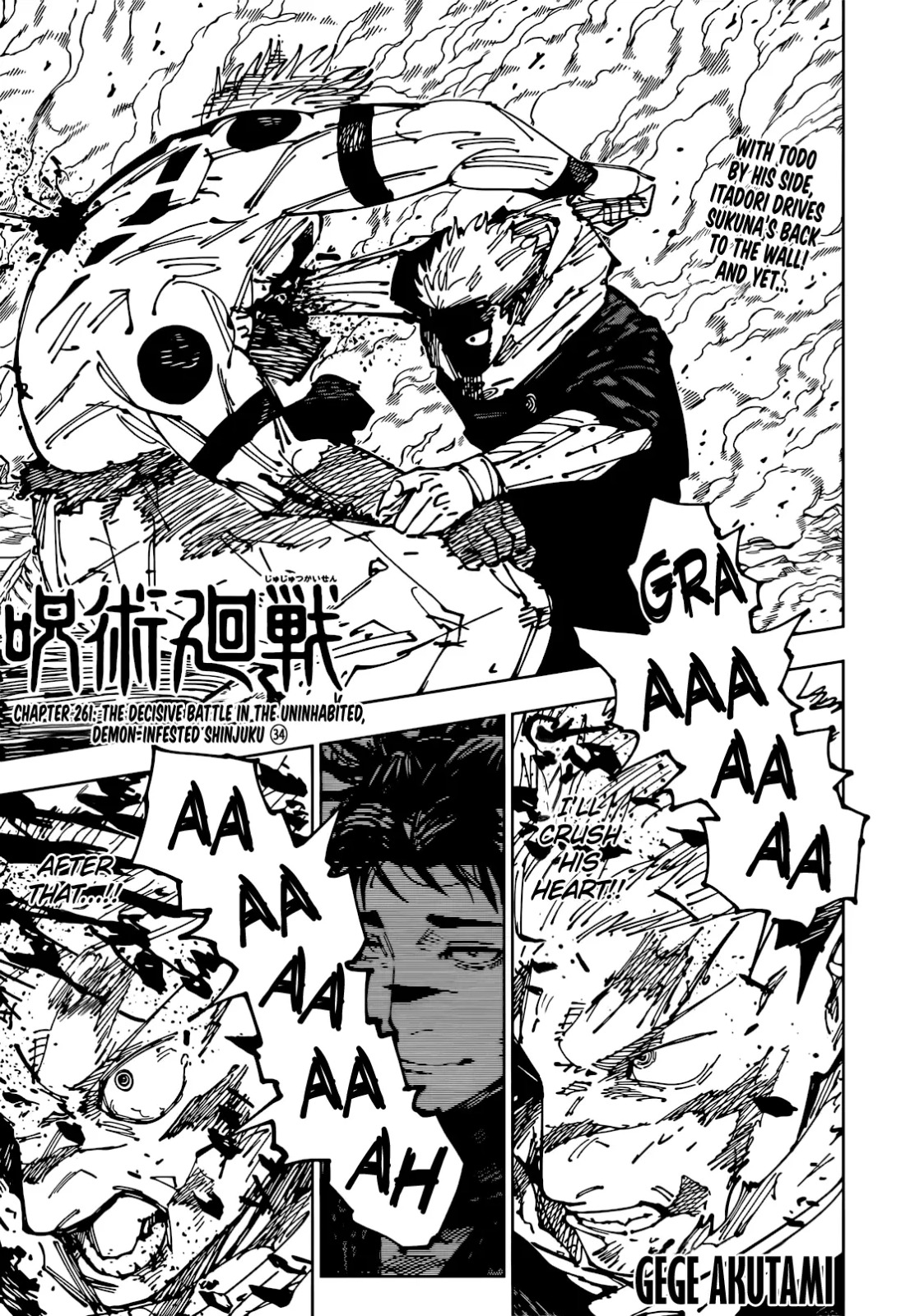 JuJutsu Kaisen Manga Chapter 261